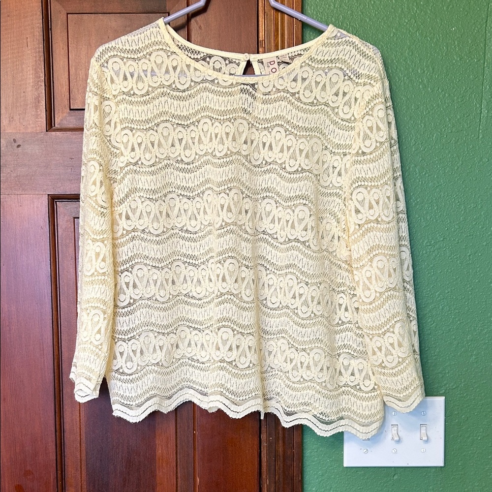 Dolan Cream Lace Women's Blouse